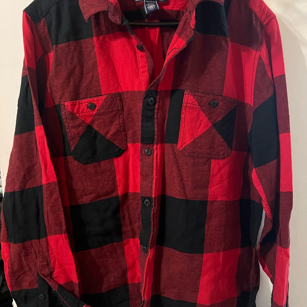 American Rag Red and Black Checkered Men's Shirt